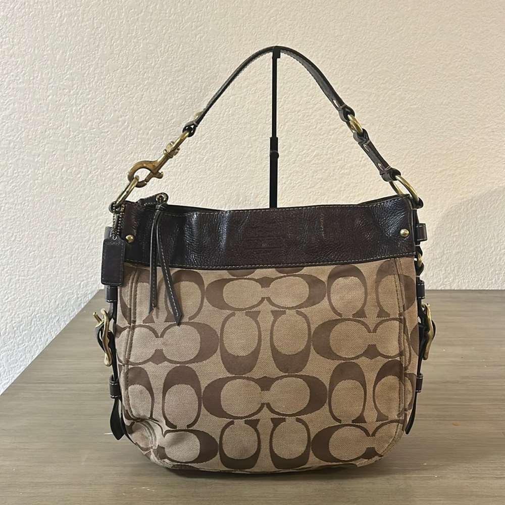 Coach 12674 Zoe Signature Khaki Bag